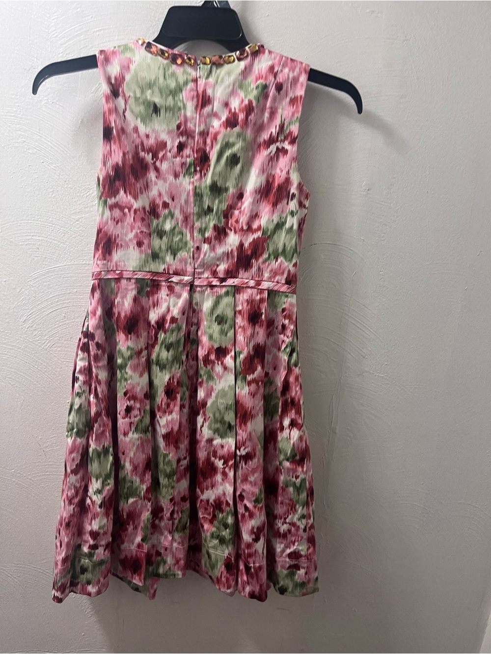 Maggy London Pink & Green Sleeveless Floral Fit-and-Flare Dress, NWOT, Petite 4P - Picture 3 of 7